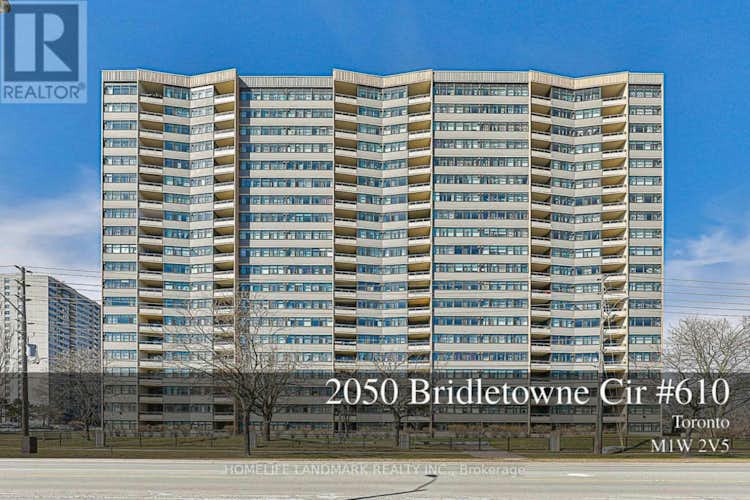 610 -2050 BRIDLETOWNE CIRC, Toronto, ON M1W2V5 Condo For Sale